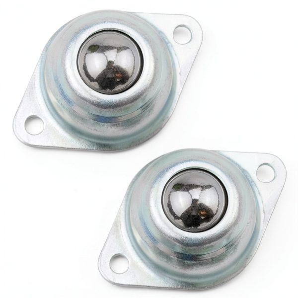 TOVOT 4PCS 5/8" Steel Ball Bearing Flange Mounted Transfer Bearing CY-15A Roller Balls Bearing Rollers Two Hole Mounted Load 44lbs-3
