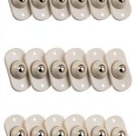 16PCS Self Adhesive Mini Swivel Caster Wheels, 360° Rotation Ball Caster, Stainless Steel Universal Wheel Ball Transfers Pasted on The Bottom of Storage Box Small Furniture DIY Toys for Moving Easily-0