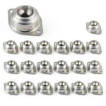 1'' Roller Ball Transfer Bearing 20PCS 400lb Carbon Steel Flange Unit-0