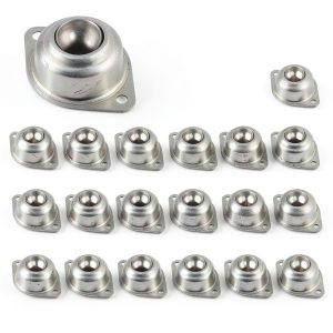 1'' Roller Ball Transfer Bearing 20PCS 400lb Carbon Steel Flange Unit-0
