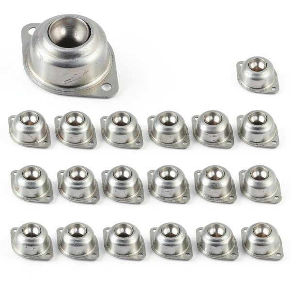 1'' Roller Ball Transfer Bearing 20PCS 400lb Carbon Steel Flange Unit-0