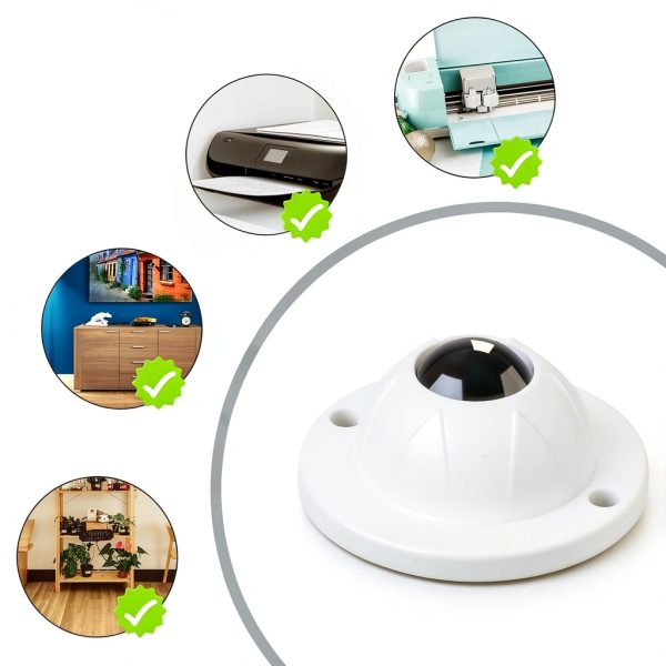 Mini Caster Wheels 4pcs PEUTIER Ball Transfer Casters for Cricut Maker-4
