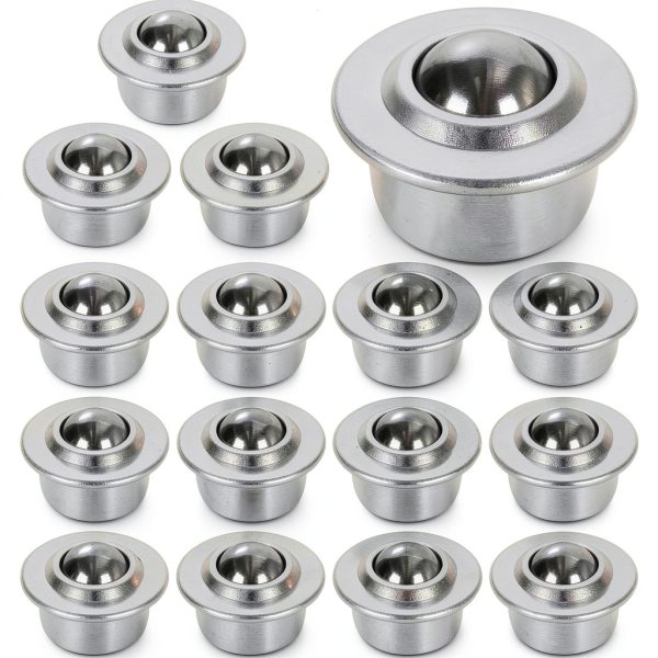 16PCS 5/8" Roller Ball Transfer Bearings CY-15H Carbon Steel Ball-0