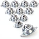 16Pcs 1" Roller Ball Transfer Bearings, 360º Rotation Universal Ball-0