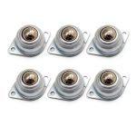 DGQ 5/8" Swivel Ball Caster Roller Transfers Set of 6 Swivel Ball Castor Furniture Trolley Screw Mounted Round Casters-0