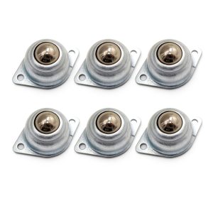 DGQ 5/8" Swivel Ball Caster Roller Transfers Set of 6 Swivel Ball Castor Furniture Trolley Screw Mounted Round Casters-0