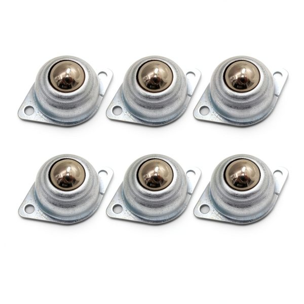 DGQ 5/8" Swivel Ball Caster Roller Transfers Set of 6 Swivel Ball Castor Furniture Trolley Screw Mounted Round Casters-0