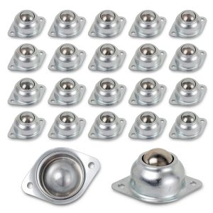 1” Roller Ball Transfer Bearings OLEWELL 20Pcs 360° 400lb Casters-0