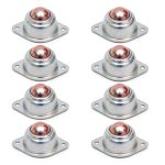 FKG 3/4 inch Roller Ball Transfer Bearings Set of 8 Precision Steel-0