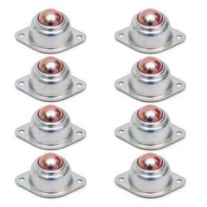 FKG 3/4 inch Roller Ball Transfer Bearings Set of 8 Precision Steel-0