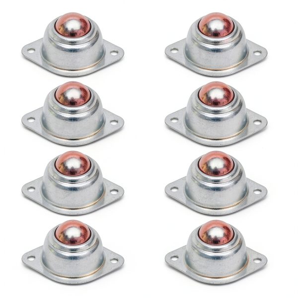 FKG 3/4 inch Roller Ball Transfer Bearings Set of 8 Precision Steel-0