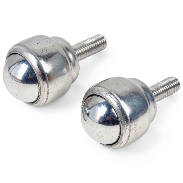 Roller Ball Transfer Bearing Casters - 1 Inch M8 Ball Transfer Unit for Transmission,Stud Mounted,Thread Stem,Carbon Steel,616 Lbs Total Load Capacity,Set of 8-3