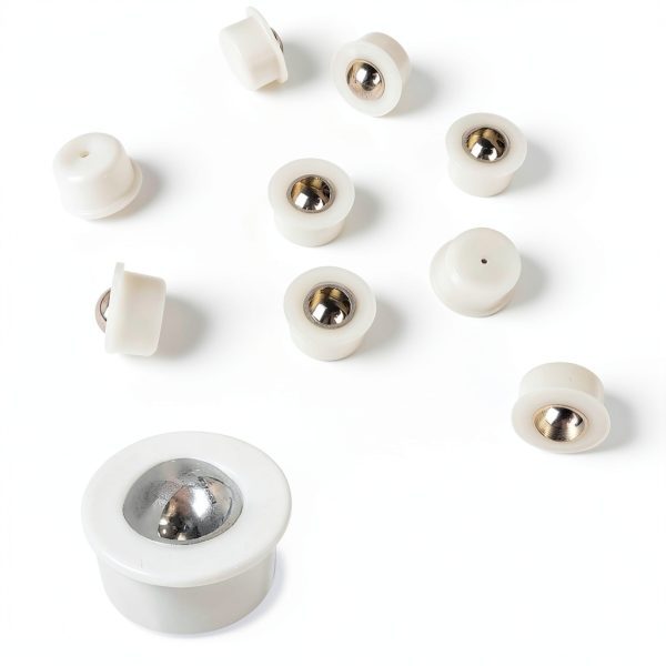 10 Pieces Mini Ball Transfer Bearing Table Conveyor Roller Ball for Transmission, Furniture,Wheelchair 1/3inch(Nylon and Stainless Steel)-1