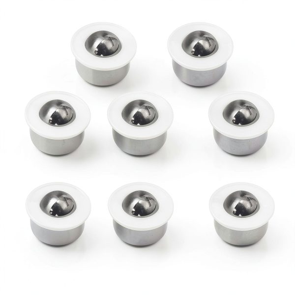 10 Pieces Mini Ball Transfer Bearing Table Conveyor Roller Ball for Transmission, Furniture,Wheelchair 1/3inch(Nylon and Stainless Steel)-0
