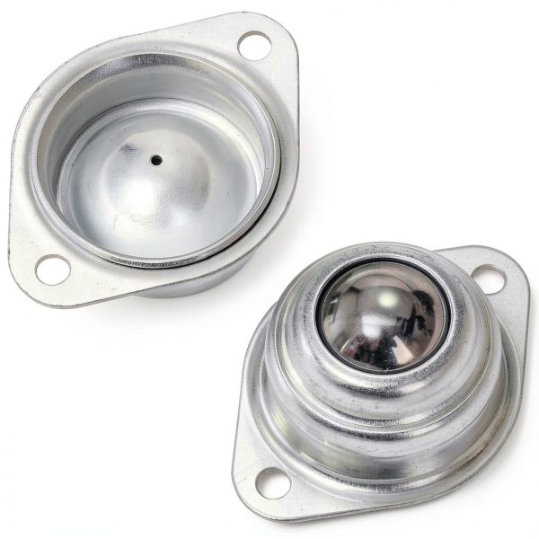 Yarlung 20 Pack 1 Inch Roller Ball Transfer Bearings, Carbon Steel Swivel Ball Casters Two-Hole Screw Mounted Ball Transfer Unit for Roller Stand, Conveyor, Transmission-2