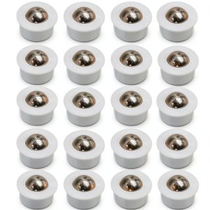 20 Pieces Small Ball Transfer Bearing Mini Table Conveyor Roller Bearings 1/3inch (Nylon and Stainless Steel)-0