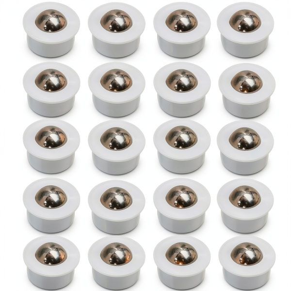 20 Pieces Small Ball Transfer Bearing Mini Table Conveyor Roller Bearings 1/3inch (Nylon and Stainless Steel)-0