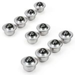 5/8" Ball Transfers Unit,10Pcs Metal Roller Ball Transfers,Load Capacity 55lbs,1" Dia Base, for Conveyor Roller Stand Transmission System-0