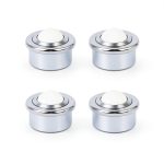 Nylon Ball-Transfer Bearing Roller Caster - 1 Inch Diameter,Ball Transfer Unit for Transmission Equipment Conveyor,360º Universal Rotation Roller,Nylon & Carbon Steel, 520 Lbs Total Load Capacity,4PCS-0