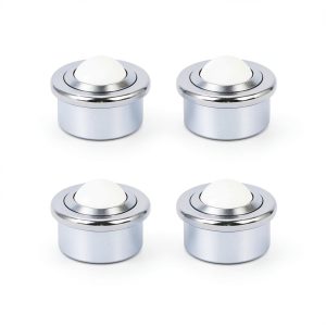Nylon Ball-Transfer Bearing Roller Caster - 1 Inch Diameter,Ball Transfer Unit for Transmission Equipment Conveyor,360º Universal Rotation Roller,Nylon & Carbon Steel, 520 Lbs Total Load Capacity,4PCS-0