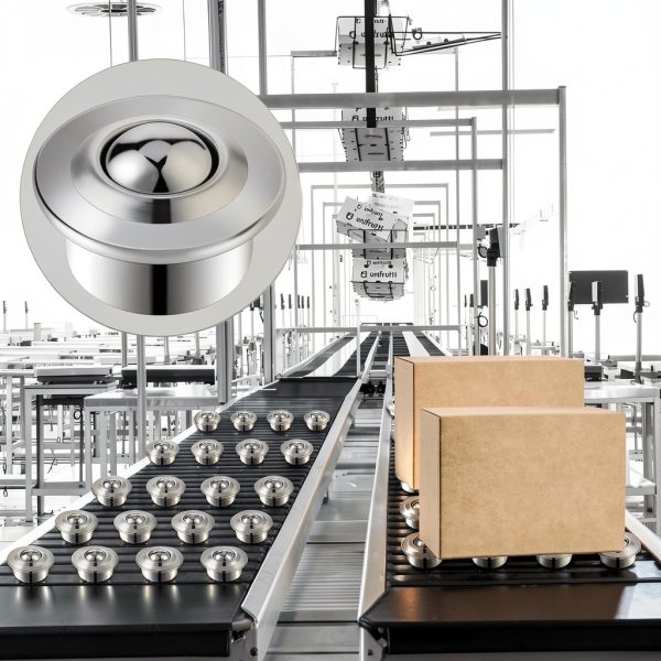 30 Pcs 5/8 Inch Roller Ball Transfer Bearings, Carbon Steel Round Ball Transfer Unit, Universal Rotation Roller Ball Casters for Conveyor, Roller Stand, Transmission (Cy-15h, 1.2 x 0.8 Inch)-4