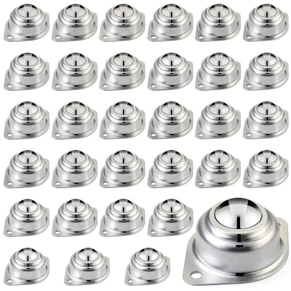 32Pcs 1 Inch Carbon Steel Ball Casters by AOKLIT for Conveyor,-0