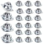 32Pcs 1 inch Roller Ball Transfer Bearings HNBun 800lb Steel Casters-0