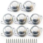 8 Pcs 1 Inch Ball Transfer Bearings Jiozermi Nylon Casters 66lb Load-0